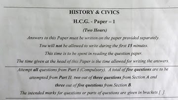 ICSE History & Civics 2017 Solved Part III