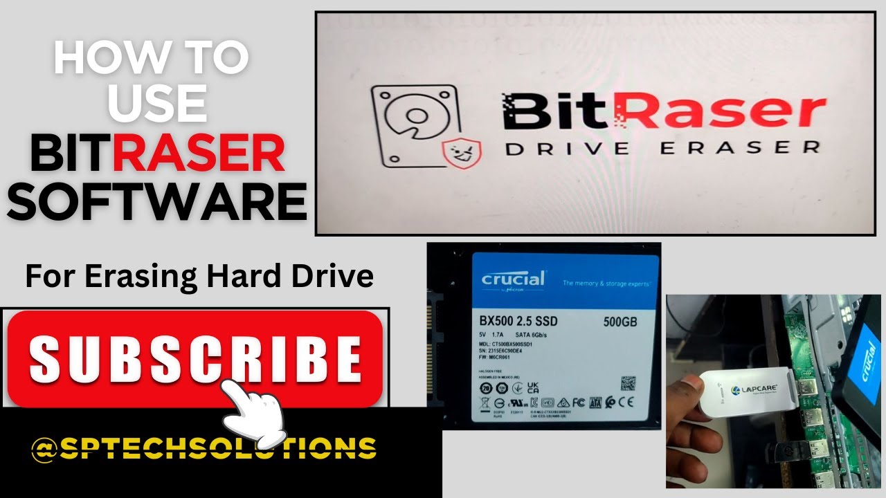 how to use BitRaser software for Erasing Drive