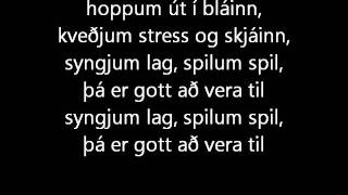 Vignette de la vidéo "Stingum af - Mugison  texti"