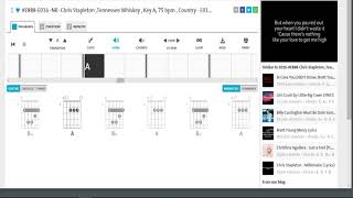 Video thumbnail of "Chris Stapleton ,Tennessee Whiskey , Key A, 75 bpm , Country"