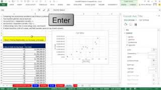 Excel 2013 Statistical Analysis #13: Scatter Chart & Trendline, X Y Data, 2 Quantitative Variables