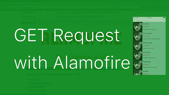 41-Alamofire#2.Send GET request and receive response JSON fetched to UITableView