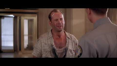Die Hard 3 - Part 2 of 2 - Escort to elevator by fake police guards in stolen police uniforms