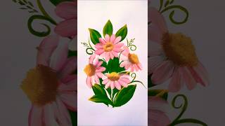 Beautiful flower painting for beginners 😱 #shorts #flowers #painting
