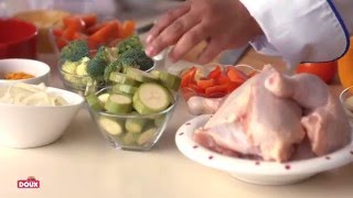 Doux KSA -  وصفة الدجاج بالخضار وصلصة الطحينة مع الشيف عهود
