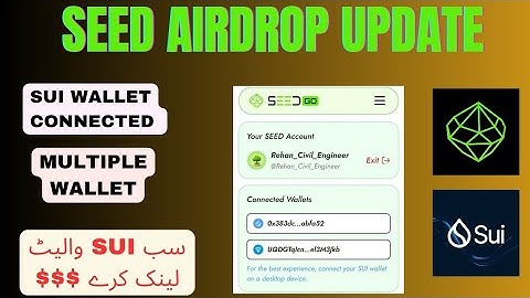 Seed Airdrop Sui Wallet Connect Multiple account sab apna wallet connect kre jaldi se