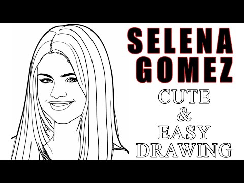 How to Draw Selena Gomez Drawing So Cute | Easy Selena Gomez Sketch Step by Step Portrait