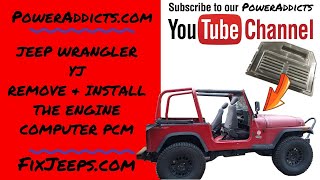 Jeep Wrangler YJ - Remove and install a PCM. The Jeeps Computer #swappcm  #jeepecm - YouTube