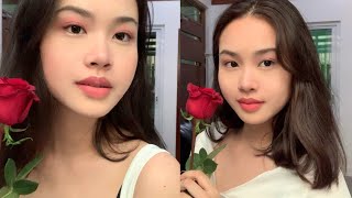 turning myself into a SOFT GIRL 🌷 valentine’s day makeup (philippines)