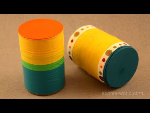 Come rendere fai da te strumenti musicali per i bambini !!