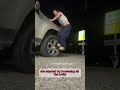 She Tried Fixing Her Cars Flat Tire! #funny #repairs #girl