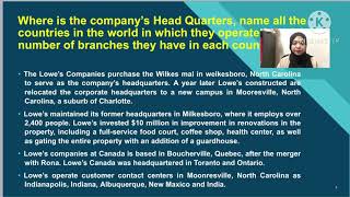 Details INDIVIDUAL ASSIGNMENT 2 GLOBAL RETAIL STRATEGIES ARS 4103 - Lowe’s Companies Guide