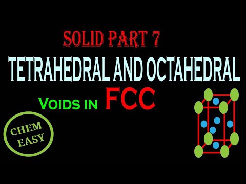 TETRAHEDRAL AND OCTAHEDRAL VOIDS IN FCC in bangla পদার্থের কঠিন অবস্থা ...