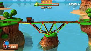 Bridge Builder level 4 with three stars