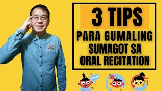 Oral Recitation Tips Part 2 for BSBA/ College Students.