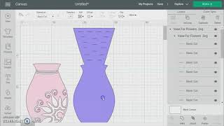 Preparing Etsy Vase for Flowers on Cricut Design Space