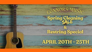 John Connors Live! Spring Cleaning Sale and Restringing Special Edition