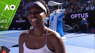 Venus Williams on court interview (SF) | Australian Open 2017