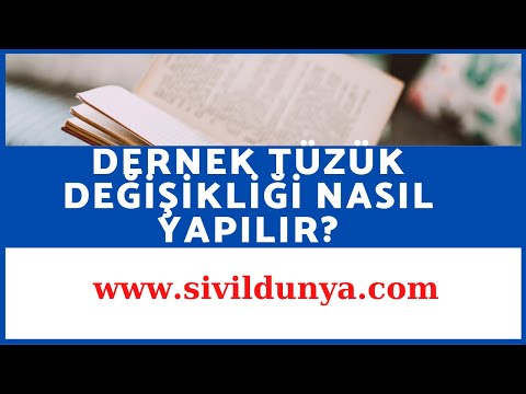 Video: Tüzükte Değişiklik Nasıl Yapılır