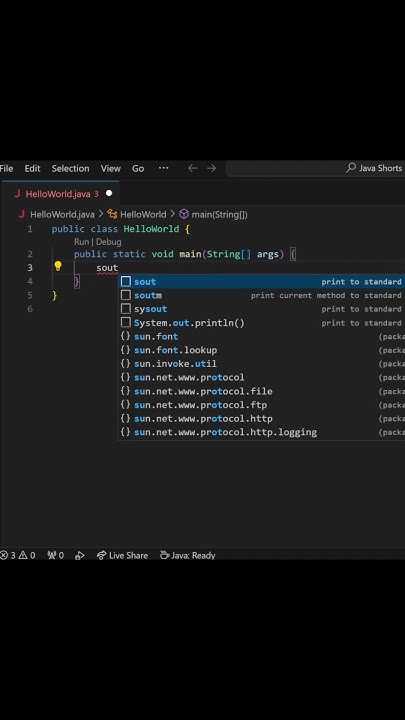 How to Print 'Hello World!' in Java Using VS Code | Quick Tutorial for ...