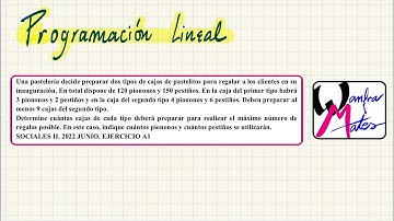 Plantear, representar y solucionar problemas de Programación lineal. 2 BACHILLERATO EJERCICIO 2