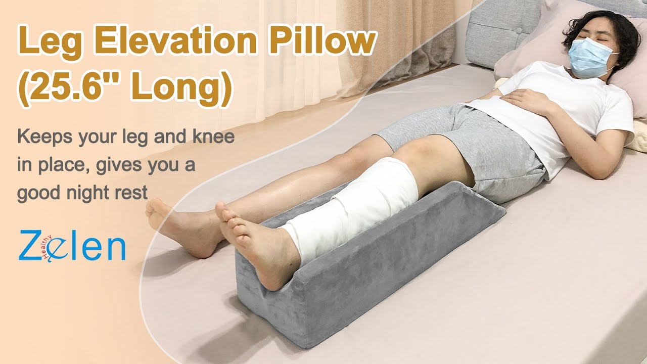 Knee Surgery Pillow Leg Elevation Pillow for After Knee Surgery Acl  Recovery Leg Sleeping Knee Pillow Wedge Elevated Leg Pillow Knee Elevation  Foam