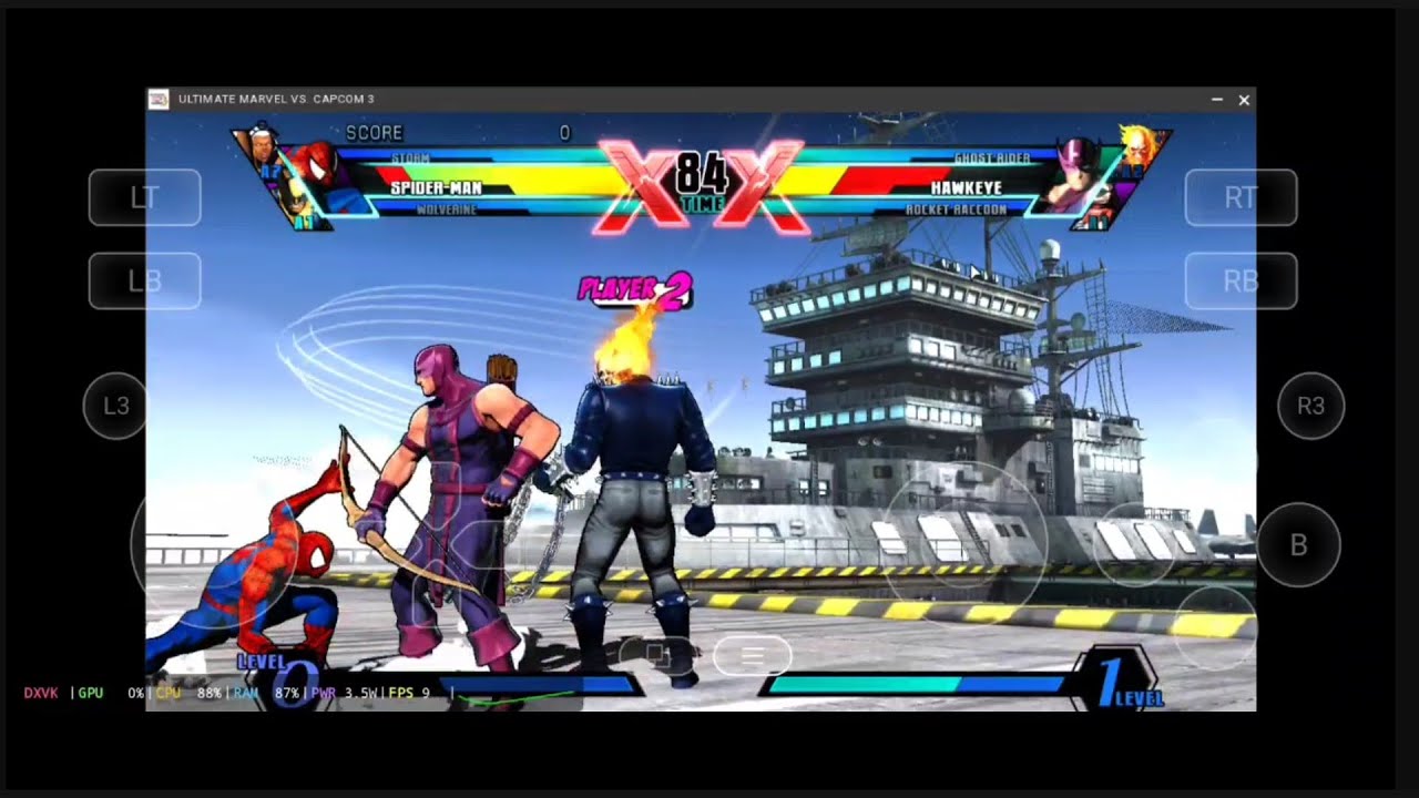 Jugando el Marvel vs Capcom 3 en Android gama media snapdragon 695