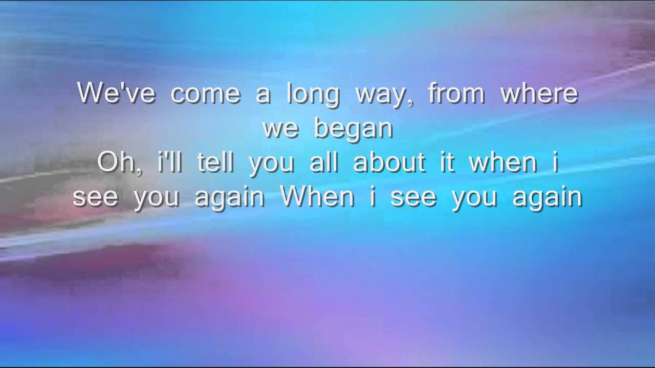See You Again - Wiz Khalifa ft . Charlie Puth ( Lyrics ) - YouTube