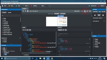 Rows and alignment in Bootstrap Studio BSS