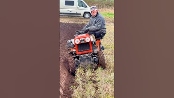 Kubota Garden Tractor Ploughing