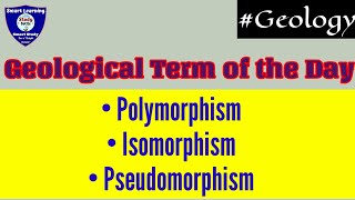 Polymorphism, Isomorphism, Pseudomorphism. GTOTD 🔥🔥 Mineralogy.