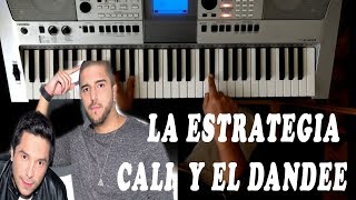 Video thumbnail of "Como Tocar " La Estrategia " En Piano - Cali Y El Dandee Tutorial"