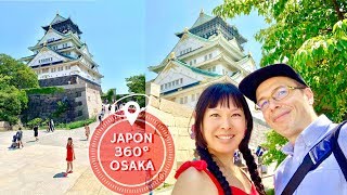 JAPON 360° Château d'Ôsaka VIDÉO SPHÉRIQUE 4K Ricoh Theta V