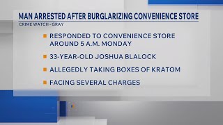 WCSO: Man arrested after burglarizing convenience store in Gray