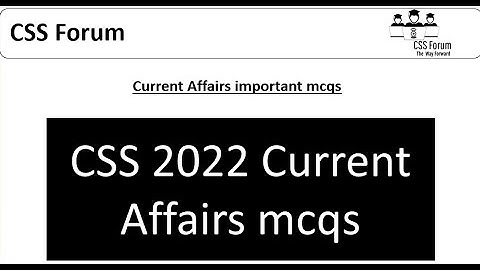 General knowledge important mcqs for MOD |CSS 2022 Current Affairs solved mcqs | CSS past paper mcqs