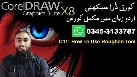 How to Use Roughen Tool in CorelDRAW X8 ll C11 ll [ Urdu - हिंदी ]