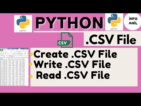 How to Create , Write and Read CSV File using Python | CSV File operation using Python | infoanil