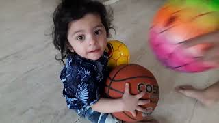 Rudveda Playing With Basketball