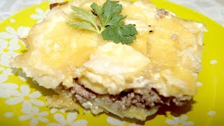 Картофель запеченный с фаршем//Картофель в духовке Картофель запеченный с фаршем//Картофель в духовке
