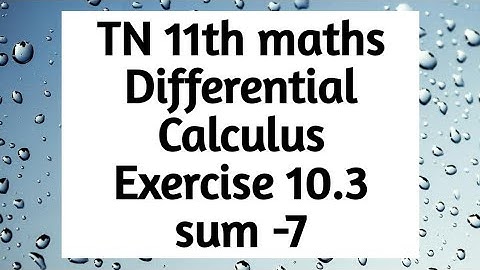 11th maths exercise 10.3 7th sum