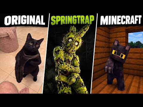 Cat Clapping Meme Original vs Springtrap vs Minecraft