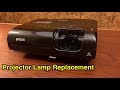 How to replace lamp bulb on Epson portable projector.