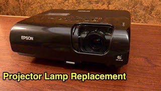 How to replace lamp bulb on Epson portable projector.