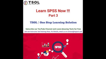 Learn SPSS with TSOL (Part 3)