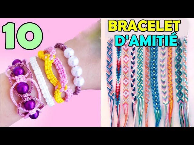 Bricolage : 10 BRACELETS D'AMITIÉ FACILES - Artisanat féminin Comment faire  un bracelet d'amitié 