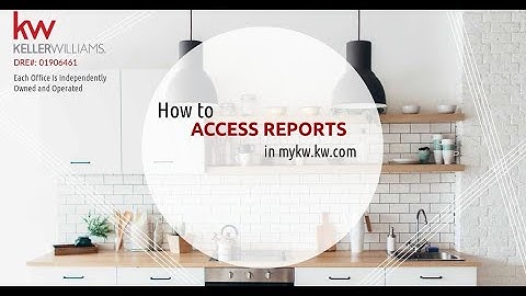 How to Access Reports in mykw.kw.com
