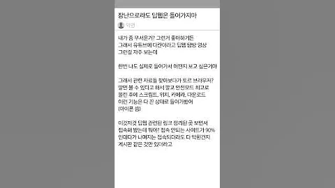 장난으로라도 딥웹은 들어가지마