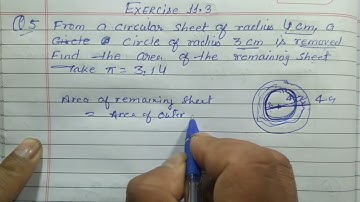 Class 7 - Exercise 11.3 - Q 5 | From a circular sheet if radius 4 cm a curcle of radius 3 cm