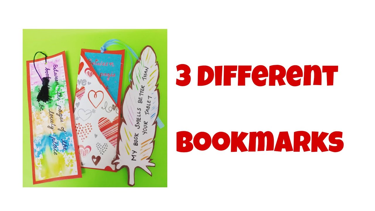 Making of 3 Different bookmarks... - YouTube