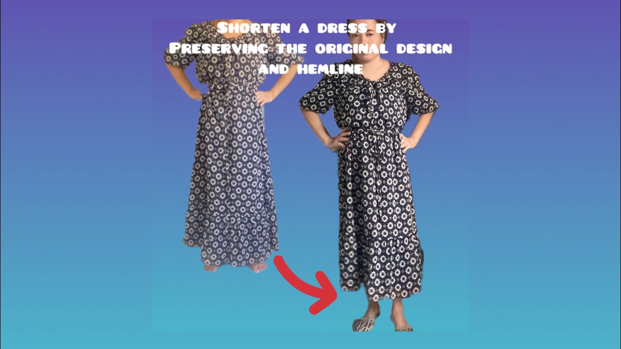 КАК УКОРОТИТЬ ПЛАТЬЕ, СОХРАНИВ ОРИГИНАЛЬНЫЙ ДИЗАЙН И ПОДОЛ @RexieCastillo
